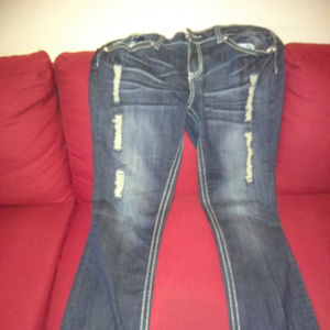 Distressed jeans